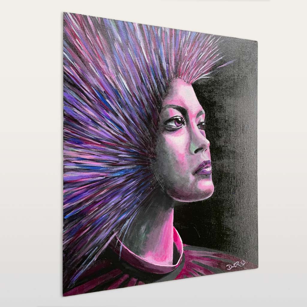 Original Painting 'Lilaquine' side view