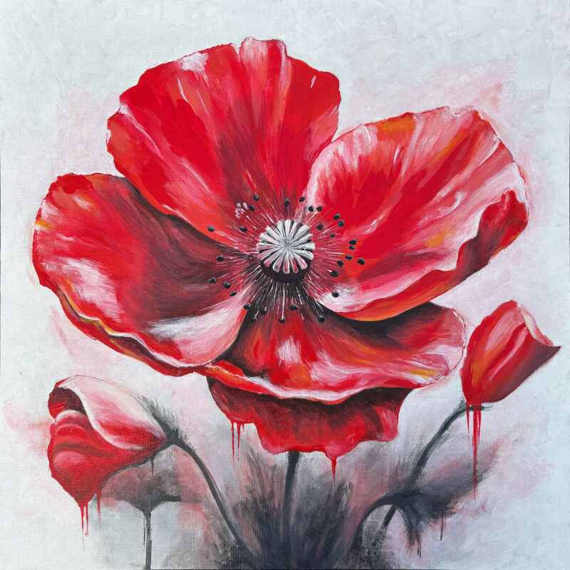Original Painting - Poppy24 by DavidR